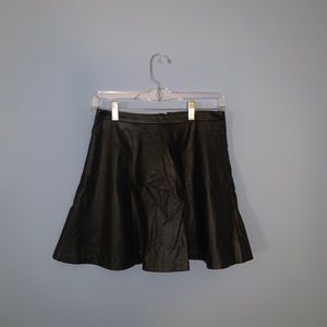 Black Faux Leather Skirt sz Small